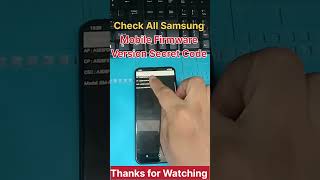 How to Check All Samsung Mobile Firmware Version | Secret Code | Thanks for Watching #short #shorts