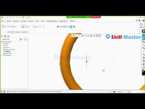 How to create Revolve feature in Creo | PTC Creo tutorial | Revolve in-depth