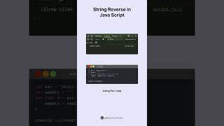 JavaScript Tutorial: Reverse a String using For Loop | Beginner Friendly #shorts #javascriptshorts