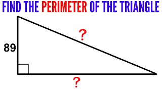 Elegant way to find the Perimeter of a right triangle | (step-by-step explanation) | #math #maths