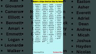 Modern & Unique American Baby Boy Names 2023 🇺🇸 👦 🤩 #shorts  #trendingshort #shortsvideo