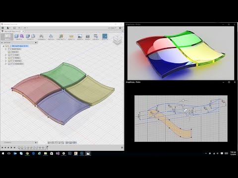 How to Create the Microsoft Glass Wave Logo with Fusion 360