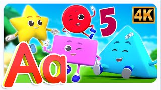 Five Little Shapes | Learn Shapes for Kids | Nursery Rhyme