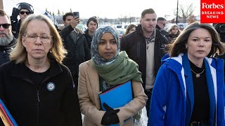 BREAKING NEWS: Ilhan Omar, Angie Craig, And Kelly Morrison Denied Entry To Minnesota ICE HQ