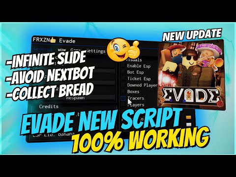 🏃‍♂️ Working Evade Script *NO KEY* | Infinite Slide, Auto Farm, Avoid Nextbot, Collect Bread & More!