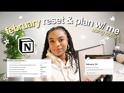 february monthly reset & plan with me 2024 | youtube analytics, setting goals & monthly reflection