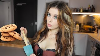 Baking cookies to forget my problems haha...