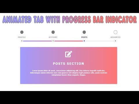 How To Create An Animated Tab With A Progress Bar Indicator | HTML CSS