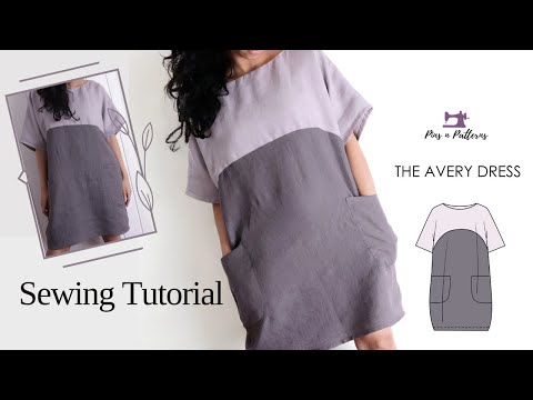 Easy DIY Shift Dress Tutorial + Sewing Patterns [Beginner Sewing] - PINS N PATTERNS