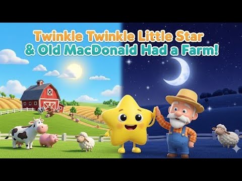 Twinkle Twinkle Little Star 🌟 + Old McDonald Had a Farm 🐮 | Nursery Rhymes for Kids
