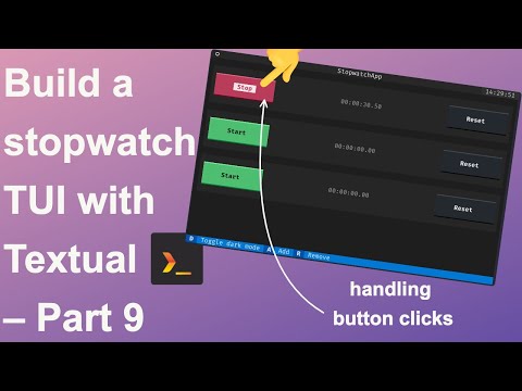Textual stopwatch tutorial 09 – handling button clicks and updating app