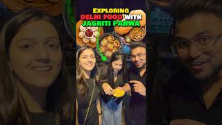 What We Ate In A Day ft. @jagritipahwa ♥️ #foodie #streetfood #momos #reaction #trending #shorts