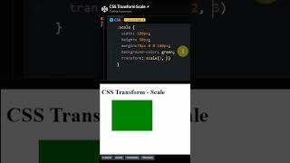 CSS Transform Scale | Coding Awareness | #shorts