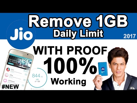 Remove jio limit 1GB get 100GB 100% with proof