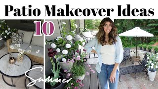 10 PATIO MAKEOVER IDEAS / Summer Porch Decor, Relaxing Patio Space for Summer on a Budget