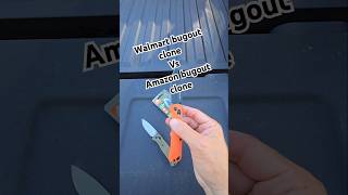 The Walmart "wugout"(Benchmade bugout clone) and a Amazon clone.