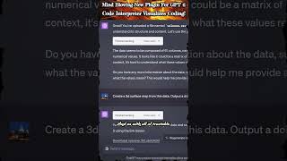 chatGPT 4 Ups Its Game: Plugins!  Check Out Code Visualization on Code Interpreter Here