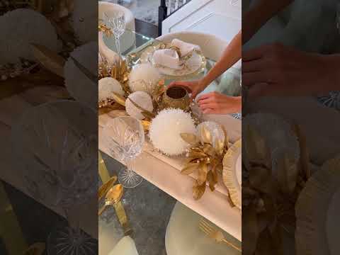 Winter Wonderland Glam themed table scape ❤️