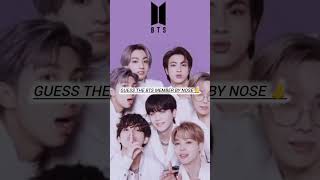 Guess The BTS member by nose 👃💜💜. #bts #permissiontodance #kpop #btsarmy #btsriddlecodes #btsedits