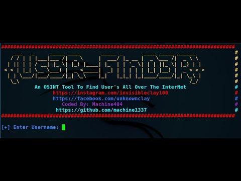 How to Find people over the internet | OSINT tool to find users on Social Media