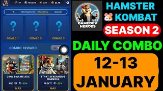 Hamster Kombat Daily Combo | Hamster Kombat Daily Combo Today 12 January I Hamster Kombat Combo