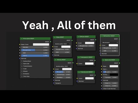 All the BSDF Nodes in Blender EXPLAINED | Blender 4.2 UPDATED