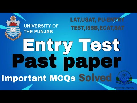 Important solved MCQs for PU-ENTRY TEST  || USAT || LAT #knowledge #puentrytest #punjabuniversity