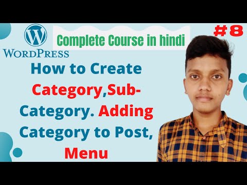 How to create post category in wordpress. Add to menu. Wordpress tutorial for beginners in hindi  #8