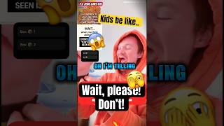 Kids Be Like… 😈 “I’m Telling!”The Way They Try to Get You In Trouble Is Actually Criminal 😭👶 meme