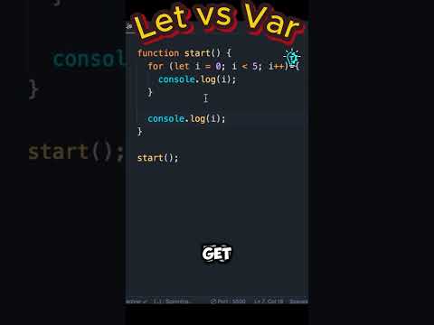Difference between var and let in JavaScript example practice. #javascript #js  #coding #programming