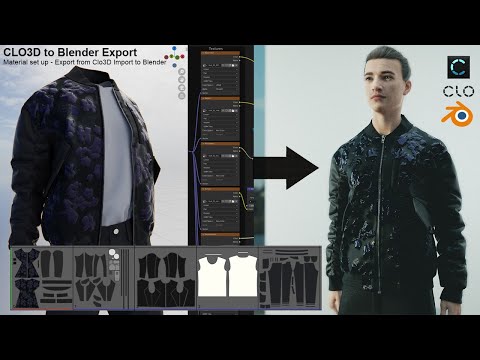 Clo3D to Blender - Export and Import Materials, Image Textures, UVs and UDIMs - Blender Texturing