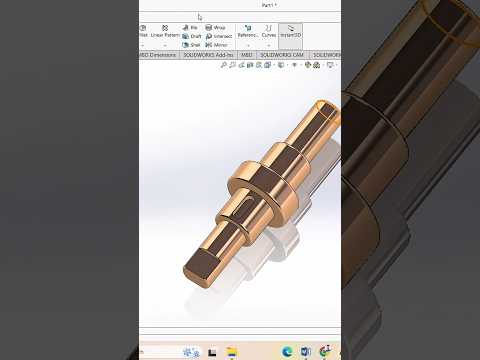 SHAFT 🔥 #ytshorts #ytshortsindia #shorts #shortsfeed #solidworks #shaft #cad #solidcadinnovators