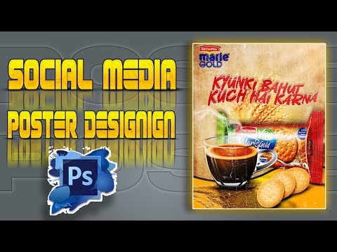 social media post designing in photoshop[photoshop tutorial]photoshop poster designing