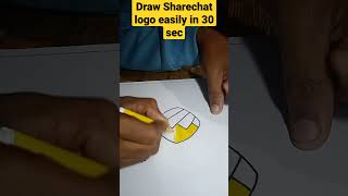 How to draw Sharechat logo in 30 sec🎨🖌️with plus sign easily/#shorts #sharechat #youtubeshorts