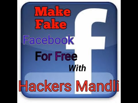 How To  Make Fake  Facebook Account  In Hindi