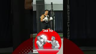 Jab to powerful round kick  #fightingtechniques #combatsport #learntofight #mma #martialarts