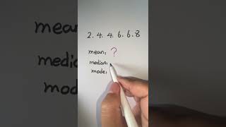 Math quiz: mean, median & mode #mean #mean #median #mode #mathquiz #shorts