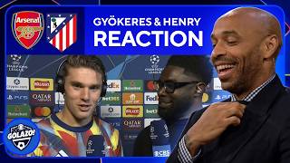 REACTION from Viktor Gyökeres & Thierry Henry As Arsenal Beat Atletico Madrid 🔴 | UCL Today