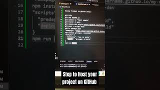 how to host react project on GitHub #github #githubpages #githubtrending #hosting #learning #coder