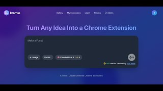 Kromio.ai - AI-powered Chrome Extension Generator