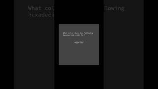 What color? 💚 #computerscience #coding #programming #hexadecimal #school #codingproblems