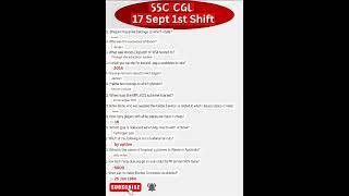 SSC CGL Exam Analysis 2024| SSC CGL Question Paper 2024 | 17 Sept 1st Shift | SSC CGL Paper Solution