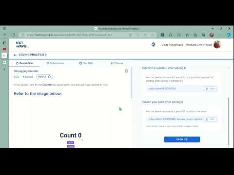 CODING PRACTICE 9  Debugging Counter