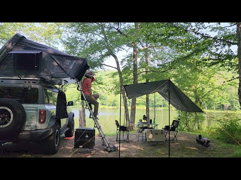 Relaxing Lake Camping with Our New iKamper | Comfort Food, No Talking, Just Nature ASMR