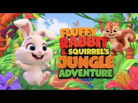 Fluffy Rabbit & Squirrel's Jungle Adventure | Fun & Cute Animal Friends in the Wild poem.