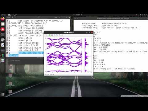 Plotting Band structure and DOS (DFT) in the same graph using GNUPLOT