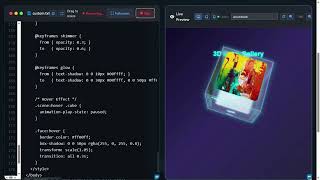 😱 360° Rotating 3D Paper Art Gallery! 🔥 CSS Only Magic | Mind-Blowing Animation