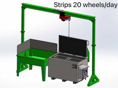 140 gallon 530 L tank animation with wheels 4 wheel