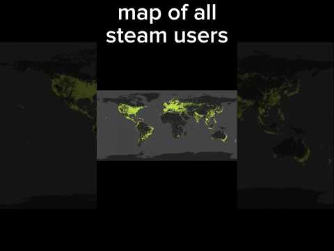 map of all steam users #gaming #world #mapping #trending #demographics #shorts #edit #foryou #fypシ