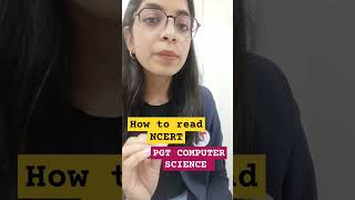 How to read NCERT for PGT COMPUTER SCIENCE post #emrsvacancy2023 #emrspgtcomputerscience #emrspgt